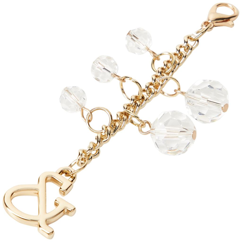 I Składany Portfel Emaliowana Skóra Cielęca Wzór Łańcuszka Wytłaczana Broszka z Zawieszką Akcesoryjną PDLWBCS2 Ekskluzywny Czarny [Pinky Diane] [Galaxy] & & (Zawiera pudełko)