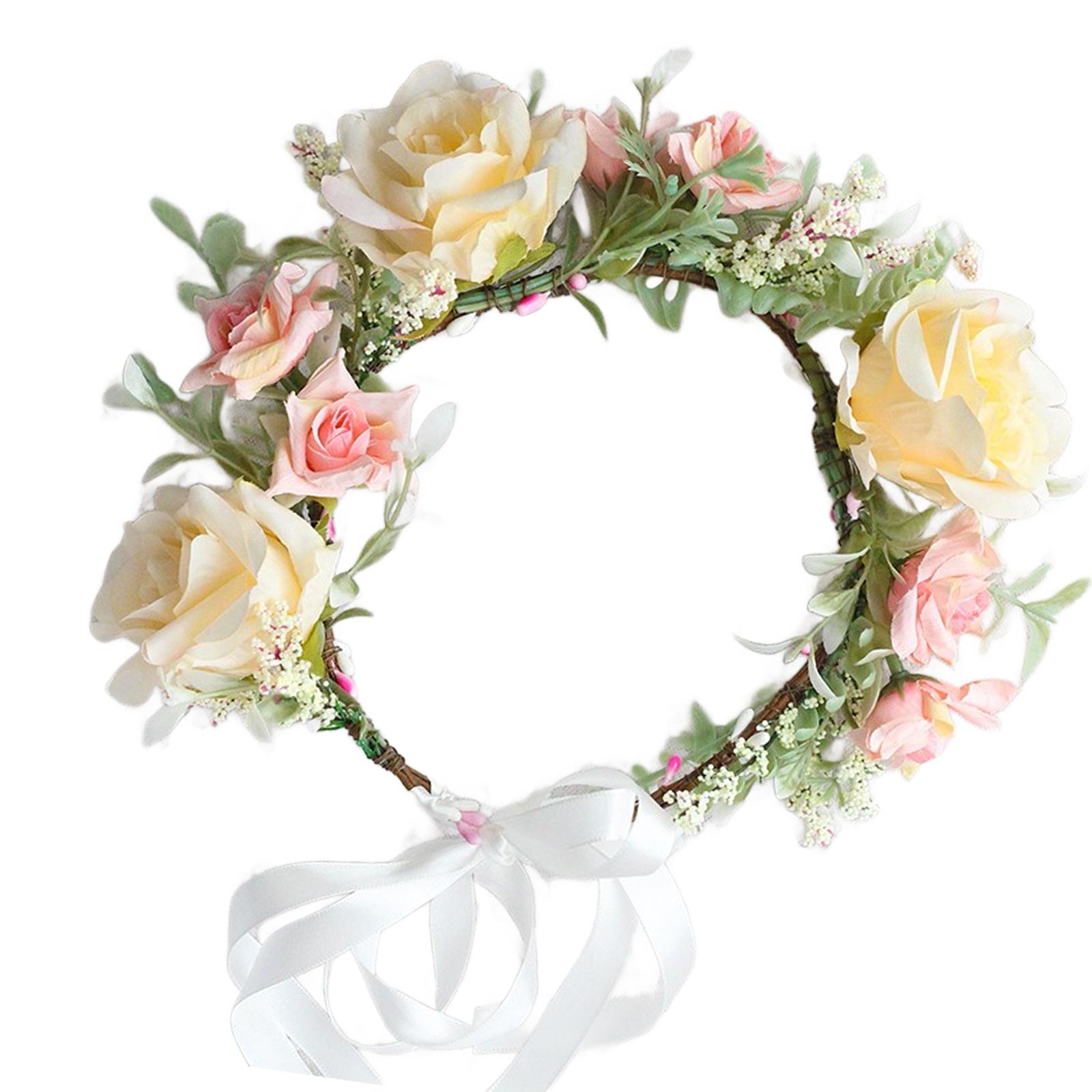 

Имитация Цветочной Гирлянды Повязка на Голову для Свадьбы Розовая Повязка на Голову Богемная Свадебная Повязка на Голову Элегантный Фото Корона Украшение для Волос жёлтый