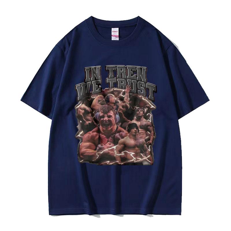 Tren Twins Steroidy Pump Cover Nadměrné tričko pro muže Ženy Kulturisté Gym Tričko Pánská móda Gotická trička Street Wear