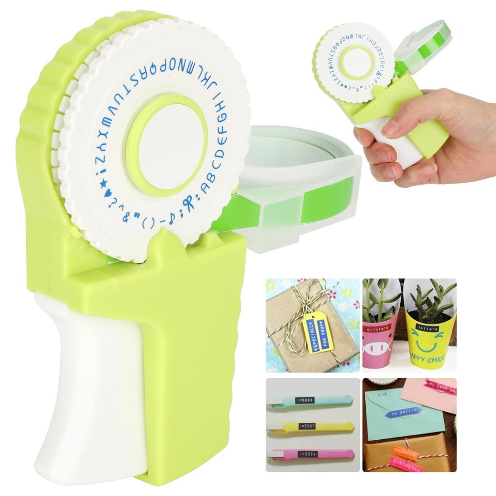 Embosser Manual Typewriter Handheld  Embossing Label Maker School Supplies Green