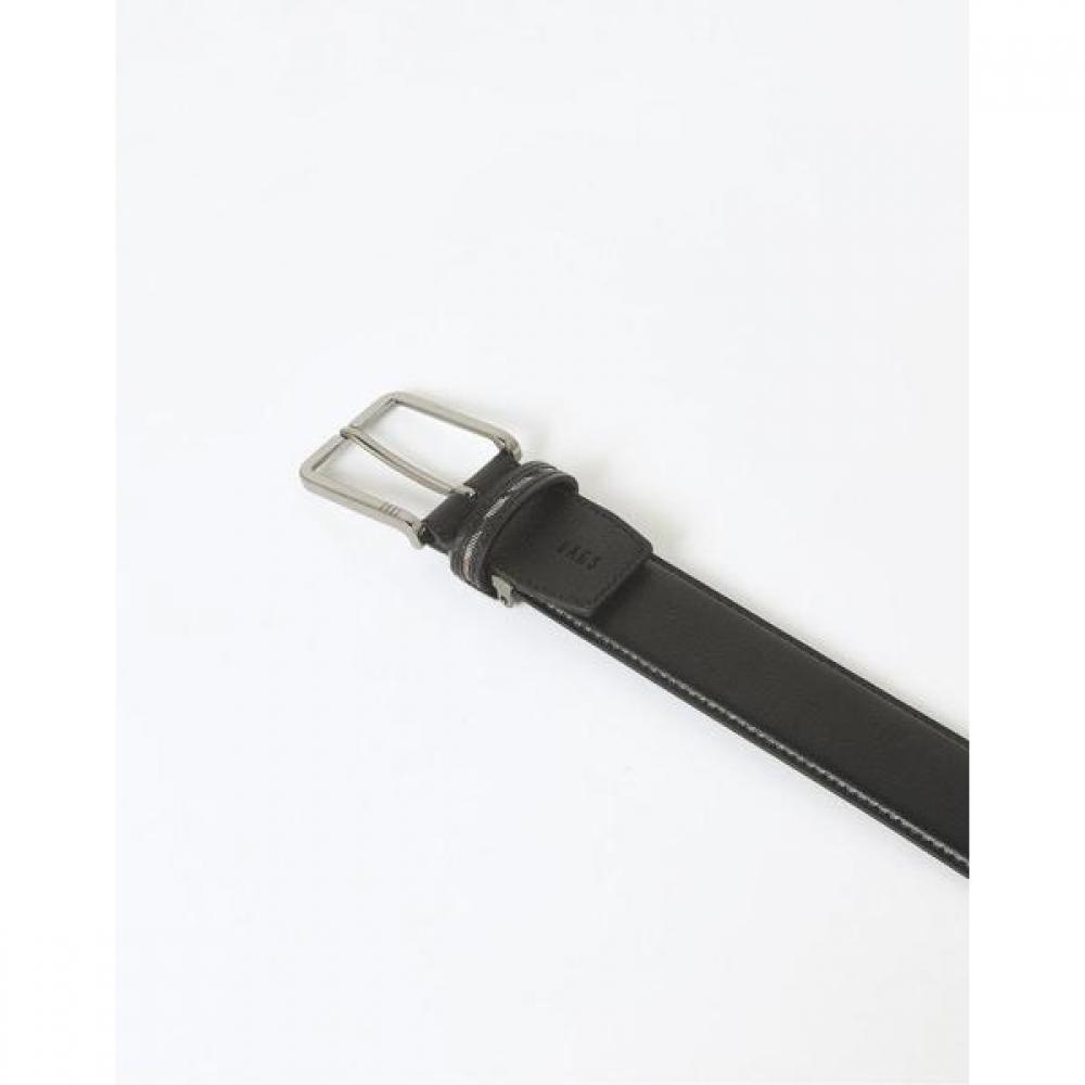 Daks Black Check Line Loop Leather Belt Dbbe3e360