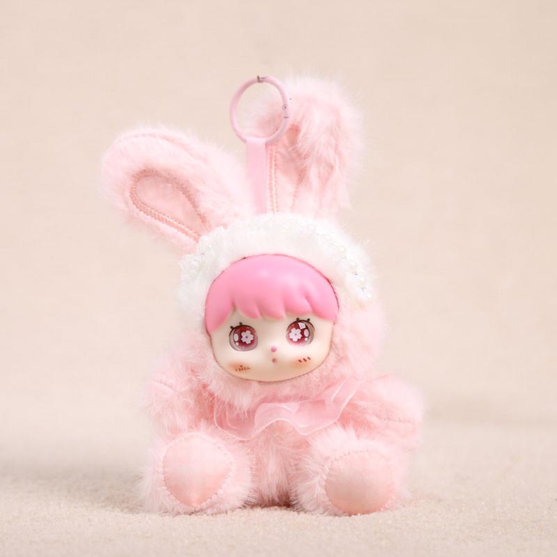 Plush Rabbit Doll Keychain With Pp Cotton Filling For Girls And Women