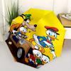 Goofy and Donald Duck Automatic Folding Umbrella - 3 Folding Design, Vivid Cartoon Pattern, Suitable for Outdoor Activities, A Gift for Fans