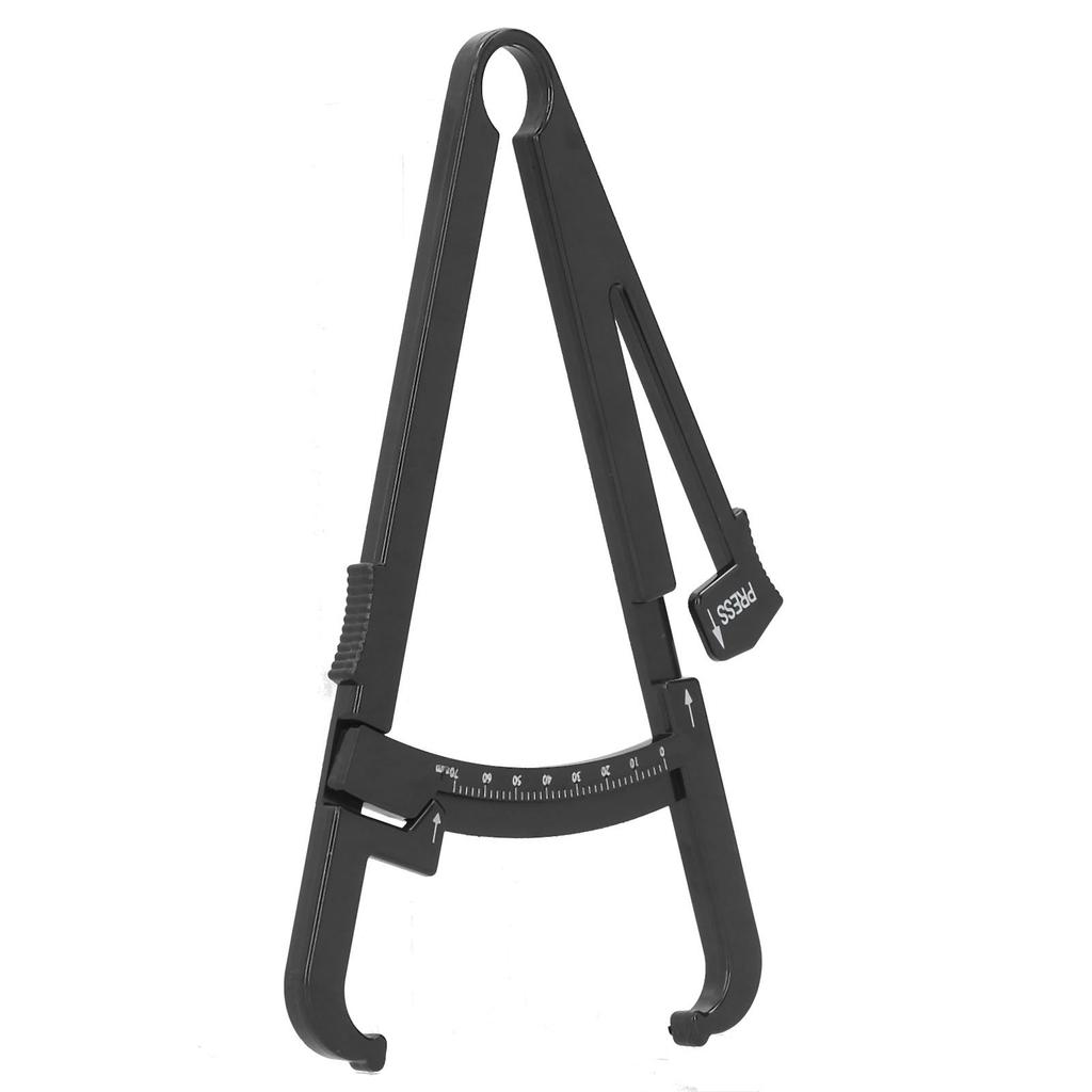 Black Plastic Body Fat Caliper Unisex Skinfold Caliper Body Fat Measurement DeviceMetric Caliper