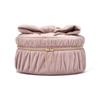 Francfranc Velvet Ribbon Vanity Pouch S Pink with Divider and Cosmetic Makeup Storage Pockets, Box,