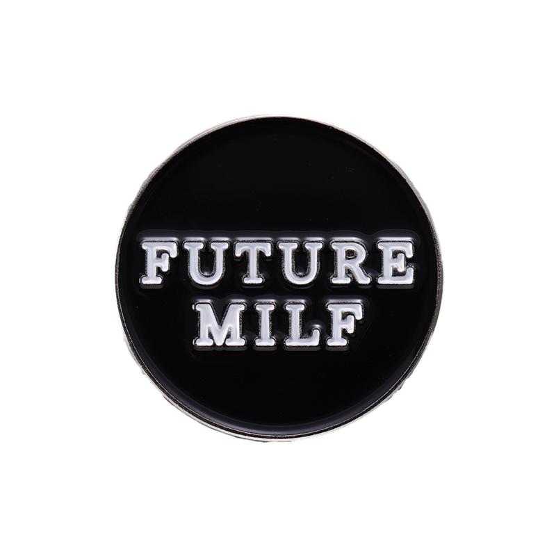 

I Love Me Enamel Pins Custom Brooches I Love Emo Boys Future Milf Lapel Badges Black Heart Punk Jewelry Gift for Friends