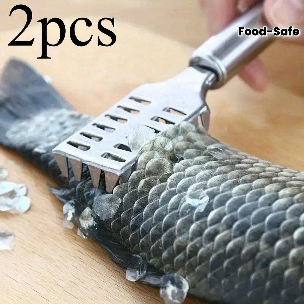 1pc Stainless Steel Fish Scale Scraper, Sawtooth Edge, Efficient & Quick, Food-Safe Kitchen Tool for Scraping Scales, Ideal for Camping & Dining
