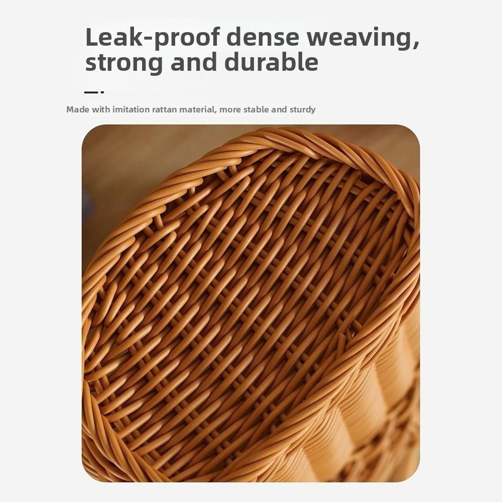 Faux Rattan Wandkorb Handgeflochten Geflochtener Aufbewahrungskorb Wohnraumaufbewahrung
