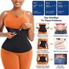 Girdle Fitness Yoga da Donna Tre File di Fibbia Cerniera Cintura Addominale Sudorazione Abbondante Modellante Vita Rientranza Pancia Cintura Sportiva