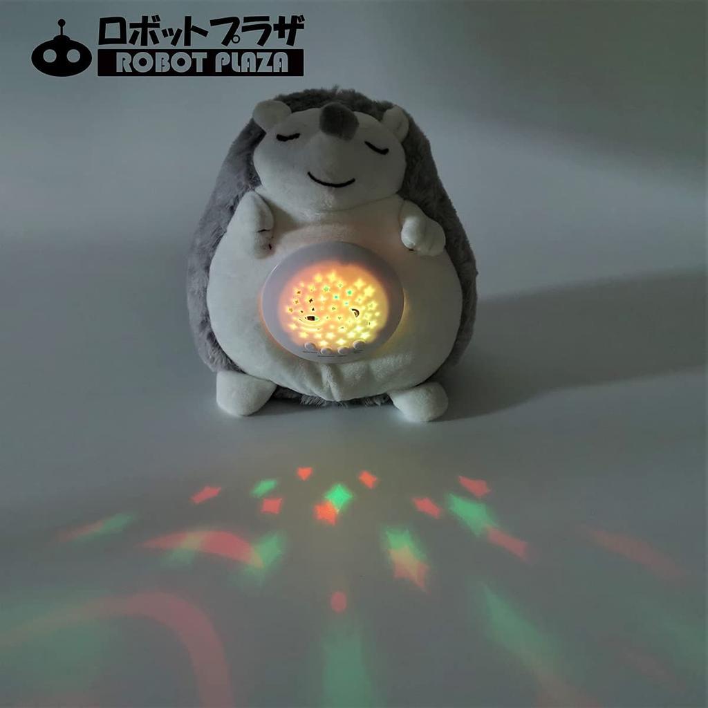 ROBOT PLAZA Sleeping Plush Toy with and Baby Toy for and Children Planetarium, Melody, Heartbeat, Gift, 0-Year-Olds (Hedgehog)