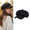 Soft Warm Winter Painters Cap With Solid Color Cotton Newsboys Cabbie Hat For Women Casual Outfit Everyday Essential