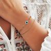 Handmade Stainless Steel Turkish Evil Eye Gold Color Bracelet Chain For Women Men Good Luck Fashion Jewelry Party Gift