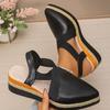 Large size 22 beautiful wedge heel sandals hemp rope wedge heel thick sole pointed head bag head sandals