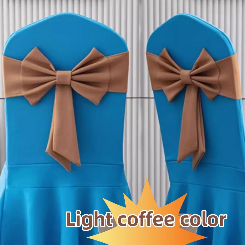 Thick Air-Layer Sun Skirt Chair Cover for Weddings, Banquets, and Conferences - No-Tie Bow Design