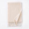 Autumn and Winter New Solid Color Scarf for Women Versatile Neck Scarf Thickened Warm Shawl Simple Tassel