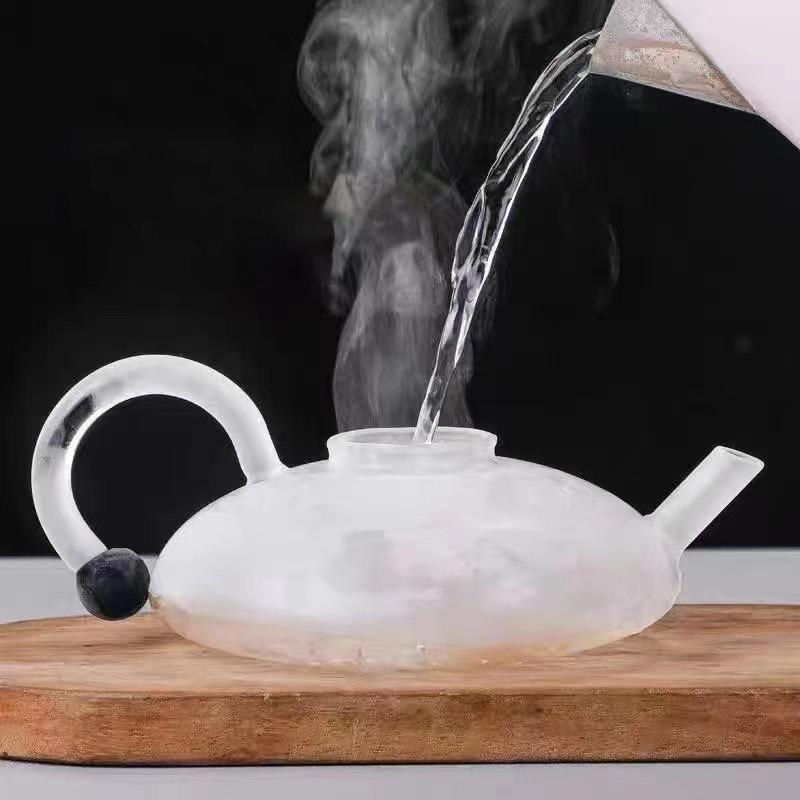 700ml Rat Tail Pot Glass Teapot with Filter Heat-resistant Glass Luxury Health Pot Office Make Tea Kettle Electric Pottery Stove