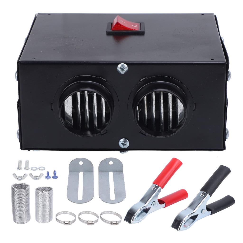 2-Port-Raumheizgerät Tragbarer elektrischer Raumheizer mit Aluminiumfolienschläuchen für Auto, Büro, Camping