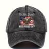 Eagle print pattern street retro baseball cap with adjustable size and fashionable decoration for men and women