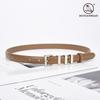 Leather Thin Belt Women'S Decorative Dress Skirt Shirt Trousers Waist Waist Waist Belt Silver Buckle