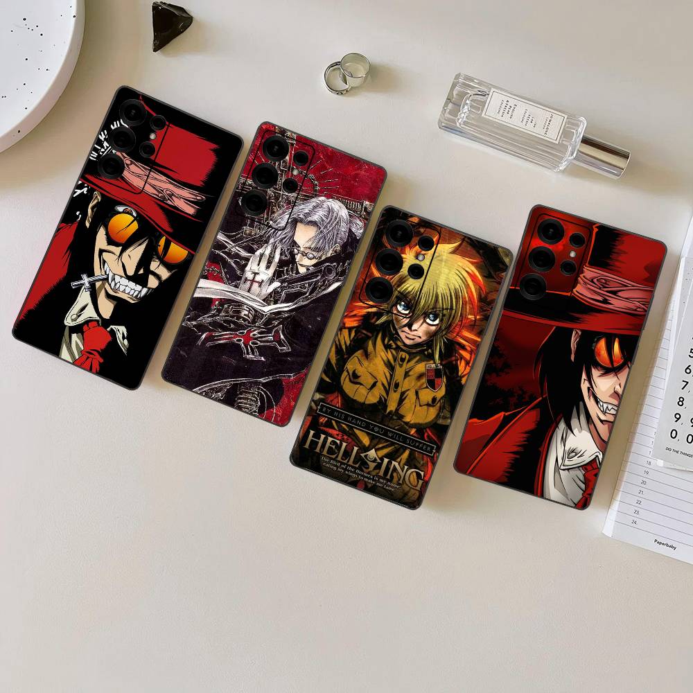 Horror Anime Hellsing Phone Case For Samsung S 24 Fe 25 Ultra Plus 20 Lite 21 30 22 23 24 22 Ultra 5G Fundas