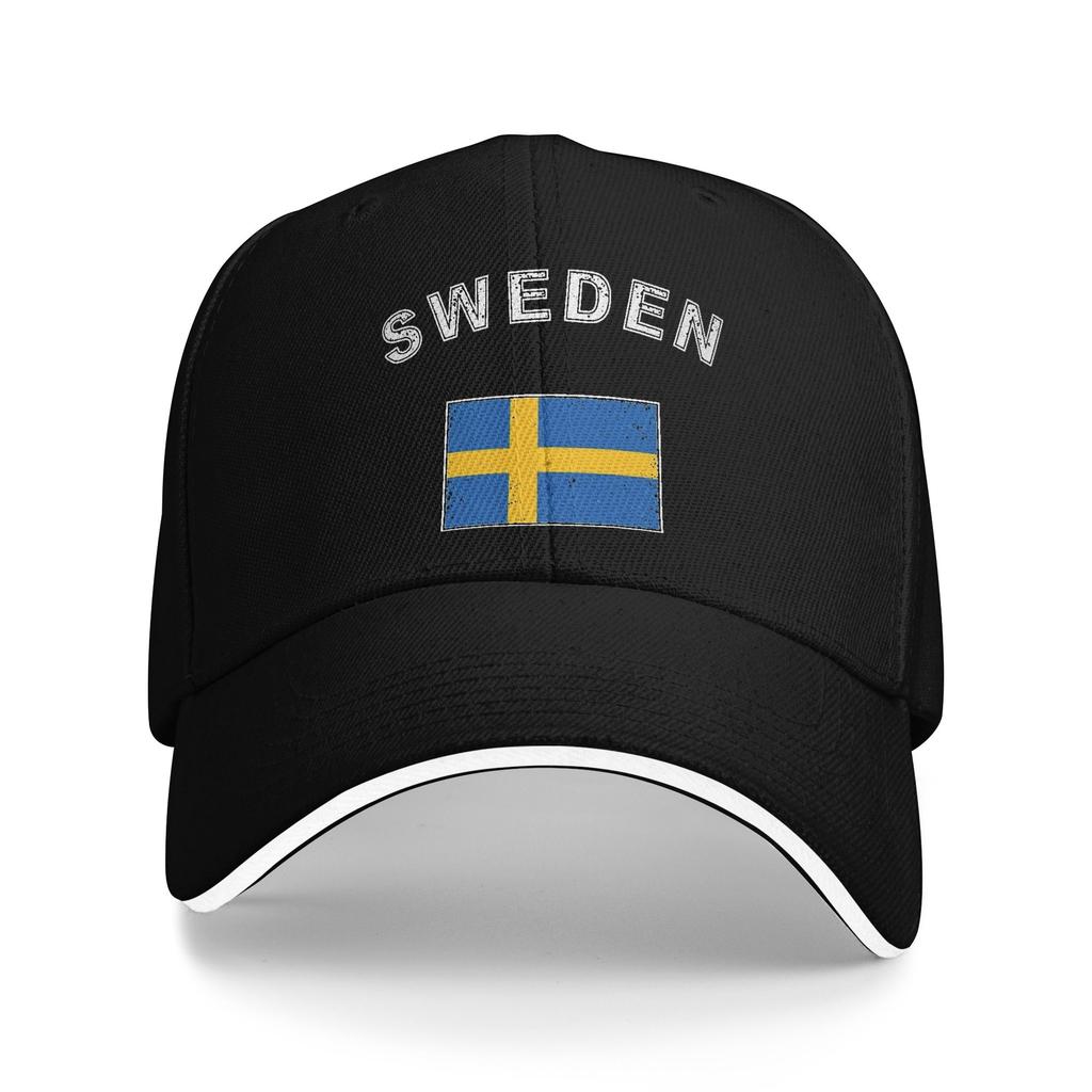 Sweden Swedish flag Baseball Cap Casual Women Men Trucker Hat Adjustable Custom Logo Kpop Rock Snapback Cap Gift Idea