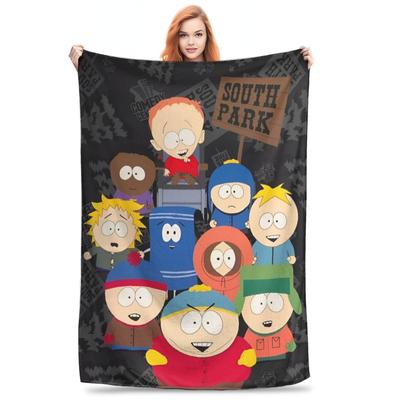 Superweiche Souths Park Decke Premium Flanell Fleece Leichte Bettdecke Flauschige Plüschdecken Ganzjahresnutzung