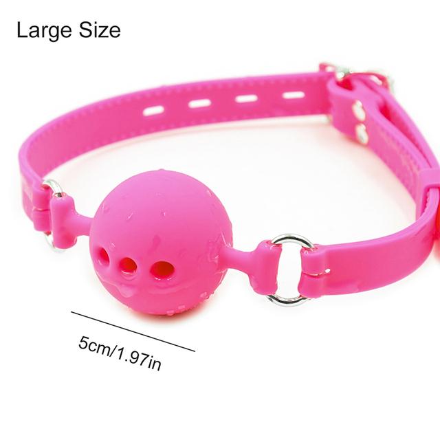 3 Sizes Soft Safety Silicone Bdsm Open Mouth Gag Ball Bondage Slave Ball Gag Erotic Sex Toys For Woman Adult Sex Games Slave New