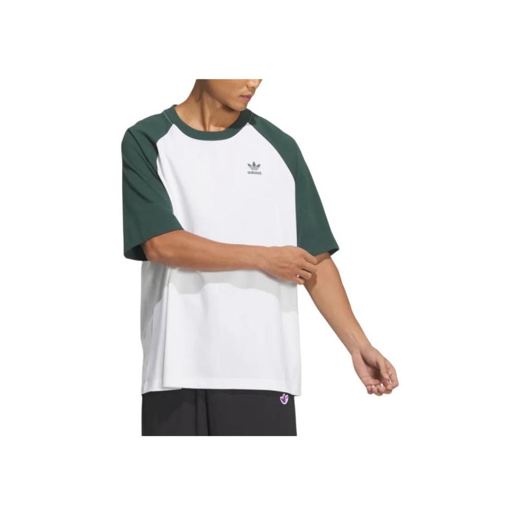 Adidas Originals Adicolor Raglan T-Shirt Fashion Short Sleeve Men Tops Mineral-Green JM7264