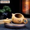 111ml Ancient Yixing Purple Clay Teapots Handmade Flat Xishi Pot Raw Ore Section Mud Kettle Zisha Tea Set Accessories Supplies