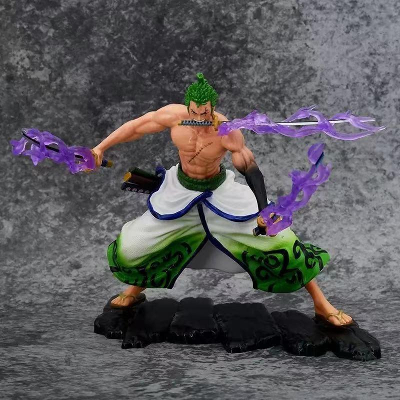 Фигурка One Piece, Аниме-персонаж Манки Д. Луффи, Техника Девяти Лезвий Кулака, Зоро, Модель Аксессуара на Горную Тему, Мужская Фигурка