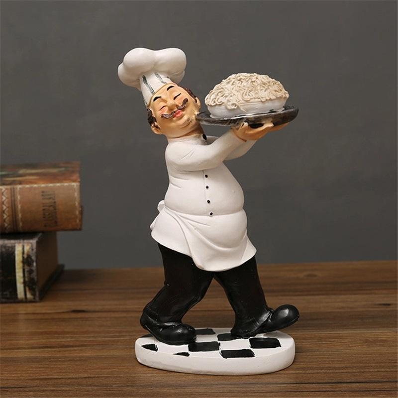 

Фигурка шеф-повара Декоративные украшения для дома Гостиная Кондитерская Кафе Настольный декор B