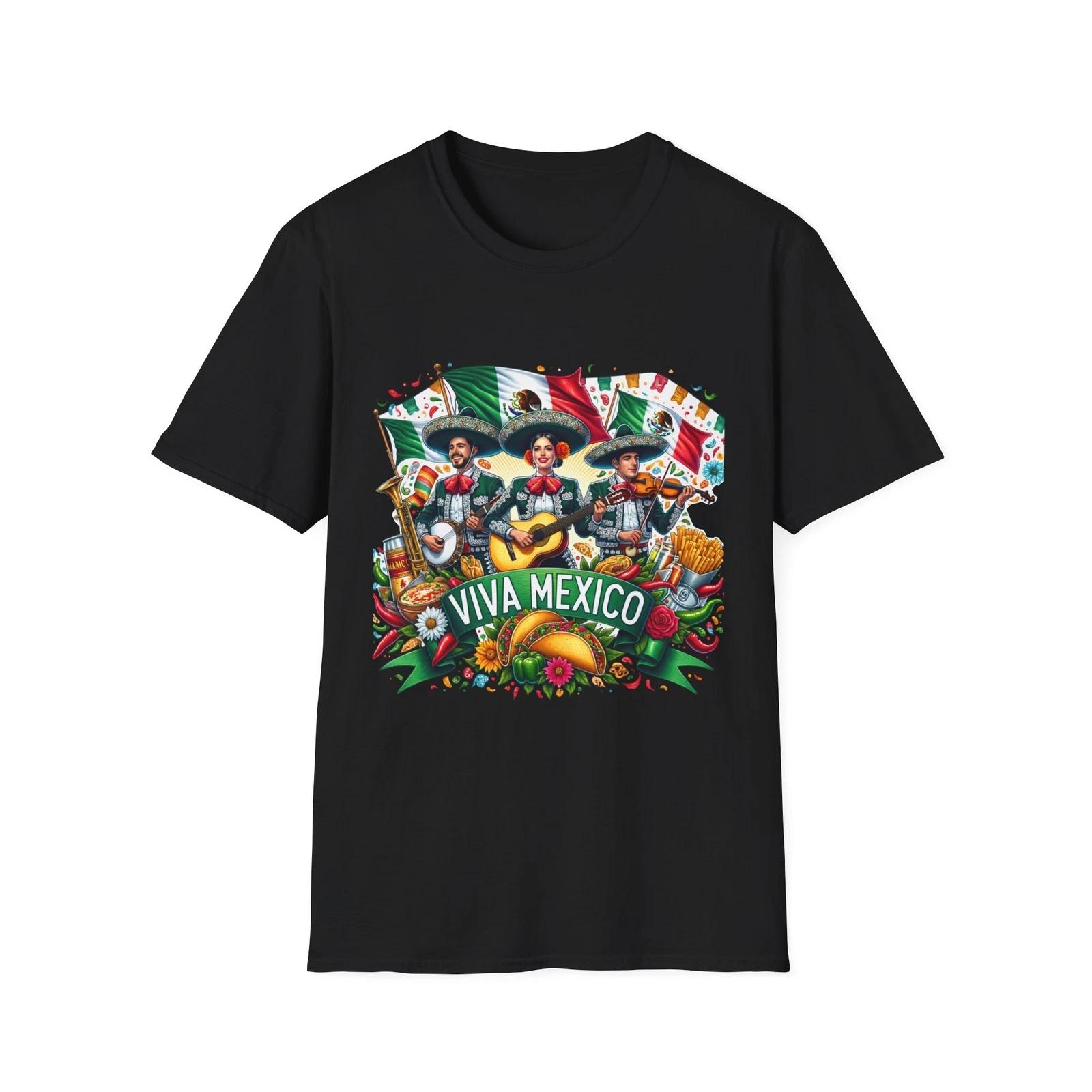 Viva Mexico Graphic Tee, Unisex Festival Shirt, Summer Party Top, Cinco de Mayo XL
