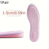 1Pair Height Increased Insoles for Women Shoes Inner Sole Shoe Insert Lift Heel Comfort EVA Heightening Feet Care Insoles