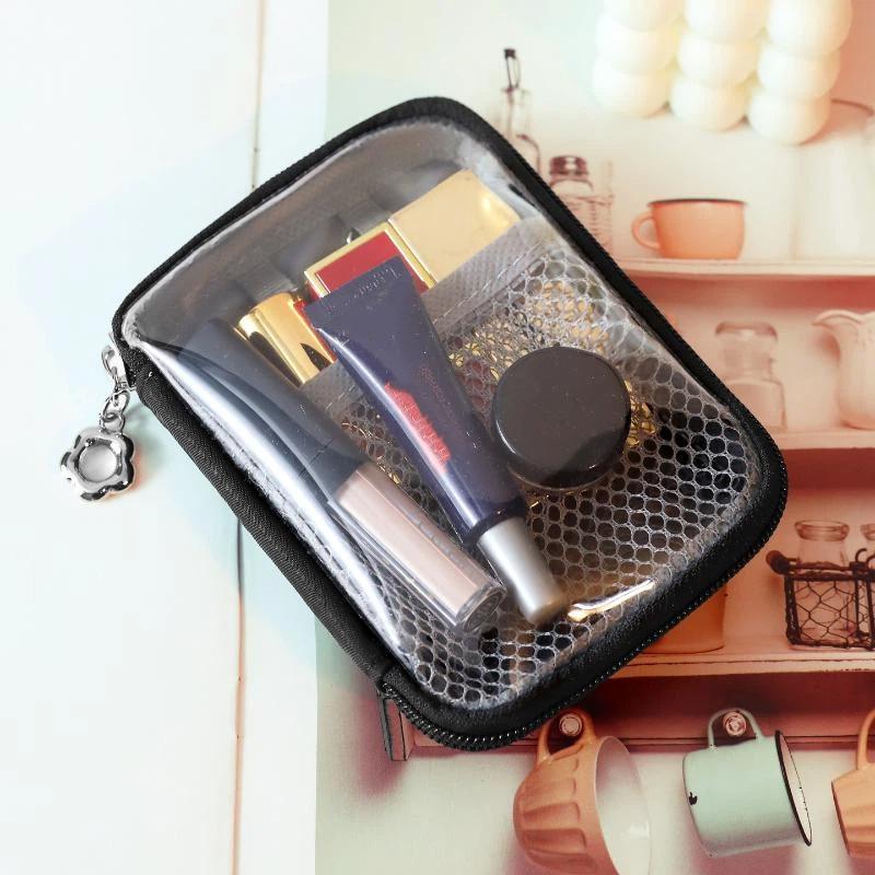Bolsa de Armazenamento Transparente de PVC para Mesa à Prova d'Água Grande Capacidade Multifuncional Organizador de Casca Dura Para Cosméticos e Material de Escritório