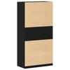 Wardrobe with Shelf Black Oak Effect 100 x 50 x 200 cm