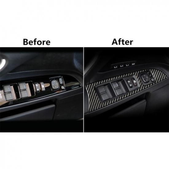 Carbon Fiber Interior Window Lift Switch Cover Trim For Lexus IS250 IS350 09-13