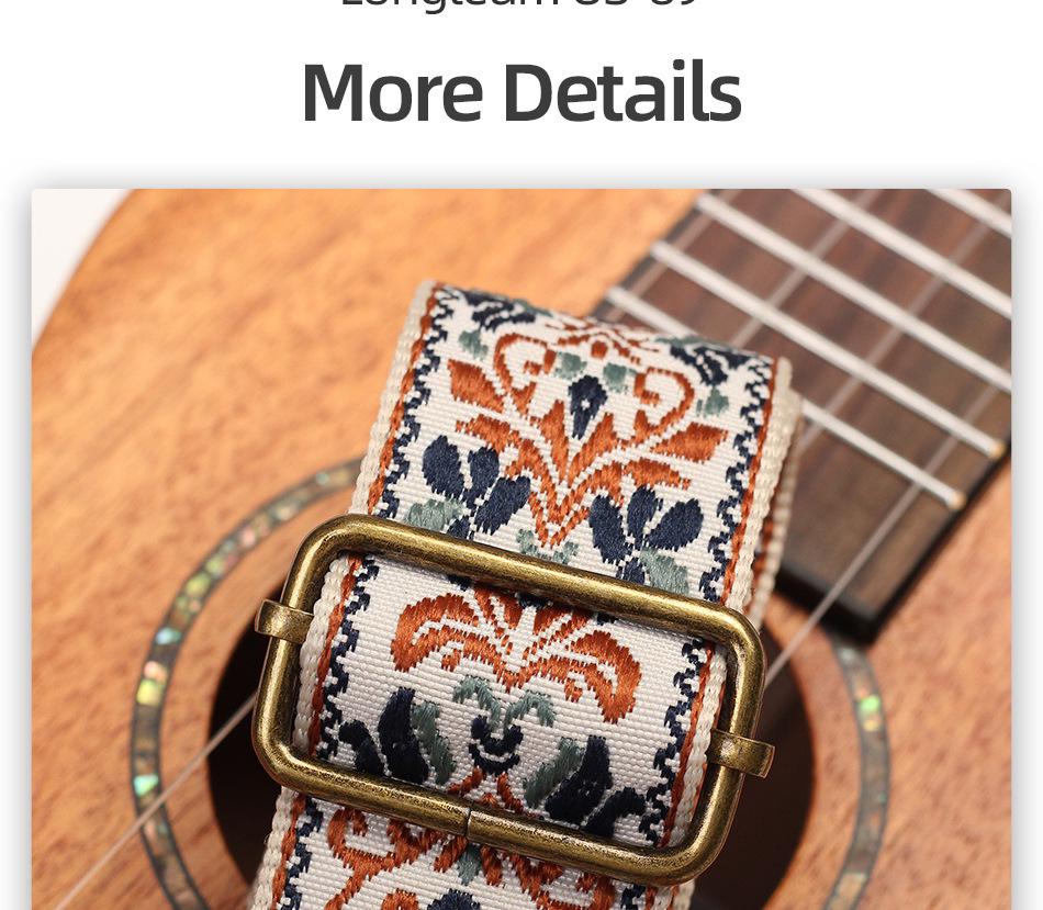Langting Embroidered Ukulele Shoulder Strap