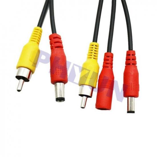 7M Car RCA Parking System Extension Power Cable Detection Wire for Backup Camera