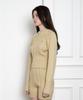 AMES-WORLDWIDE Crop Cable Hoodie Knit Cream
