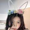 Colorful Rabbit Ears Headband Forest Bunny Ears Hair Hoop Exquisite Easter Garland  Children