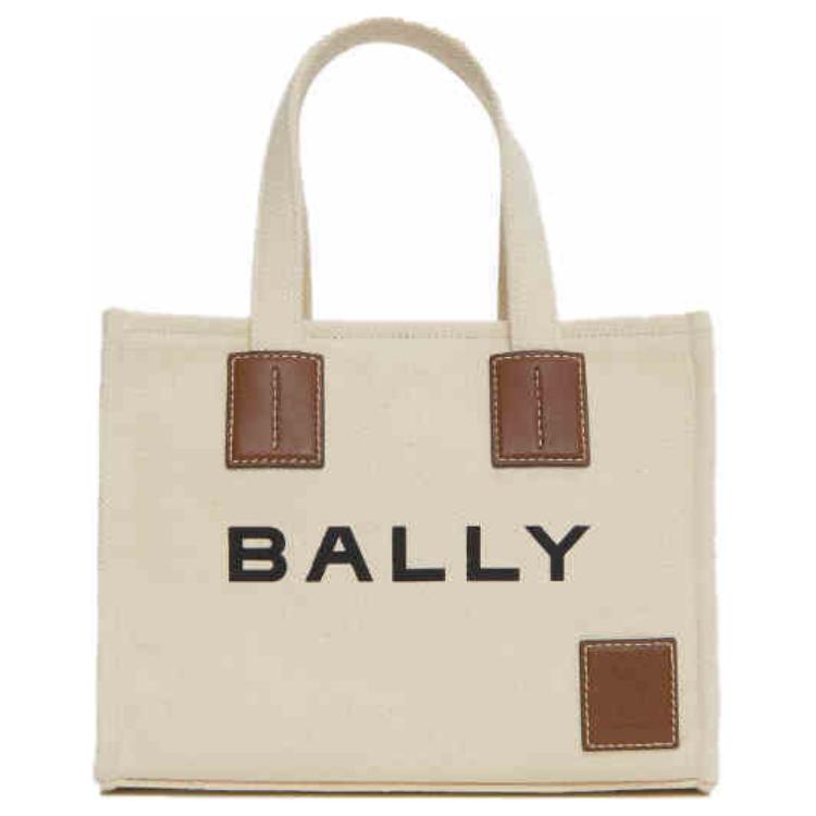 

Тканевая сумка-тоут Bally с микро-логотипом, сумка для покупок, сумка через плечо, средняя женская сумка-тоут, натуральный 6310434 Basic Set (Bag+Dust Bag)