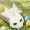 Realistic White Rabbit Mask Novelty Rabbit Face PU Leather Mask Comfortable Fit Handmade DIY Rabbit Mask Easter Celebrations