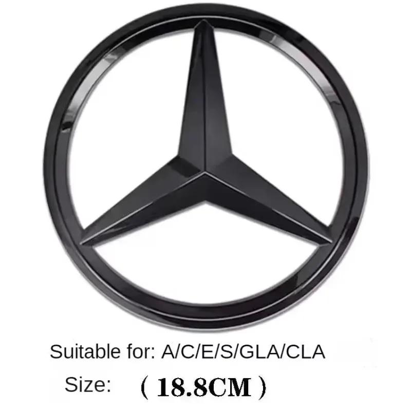 Naklejka na samochód Nowa 2025 Dla Mercedes Benz 1 szt. ABS Naklejka z emblematem na przednią kratkę samochodu Pokrywa emblematu dla Mercedes Benz W204 W205 W210 W211