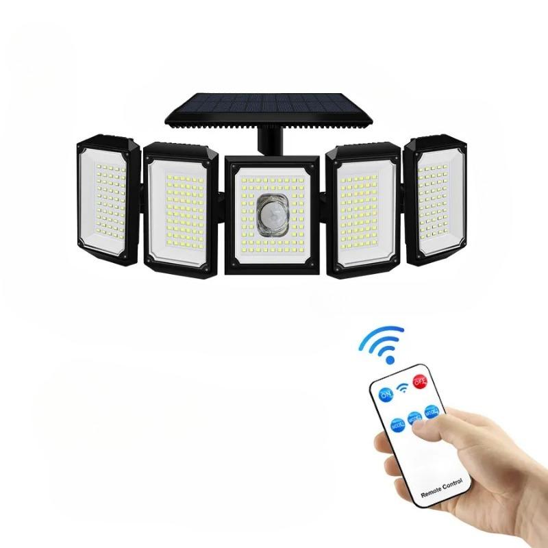 3000LM Outdoor LED Solar Light 300Leds Motion Sensor Remote Control Wall Lamp 3 Modes Waterproof For Street Garden House Solar Lighting