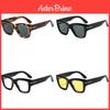 Square Vintage Uv400 Sun Glasses With Full Frame Pc Structure For Summer Outdoor Wear