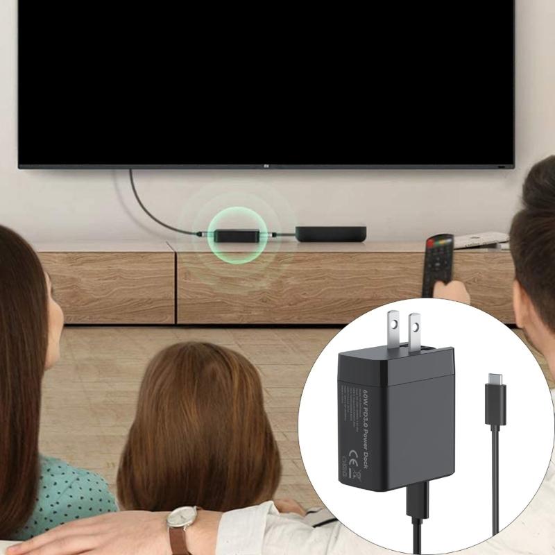 Fast Charging Adapter Gaming Accessory 60W Charging Power Dock for NS2 Portable TV Docking Station Support 4K@60Hz