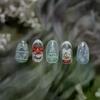 Christmas Snowman Nail Art Stickers Winter Fresh Nail Stickers White Snow Crystal Ball Ornament Stickers