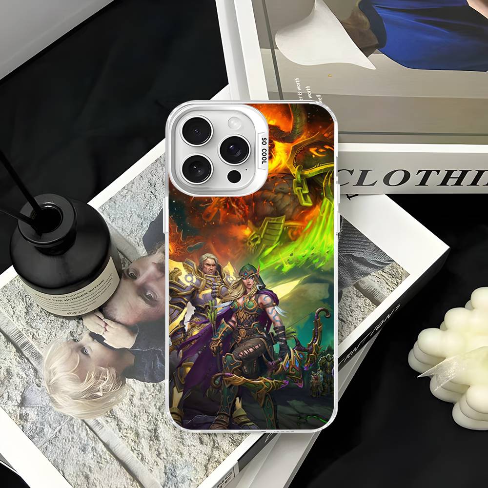 

World Of W-Warcraft For Iphone 15 14 13 Plus 17 16 12 11 Pro Max Matte Colored Silver Luxury Phone Cover iPhone 17 Air