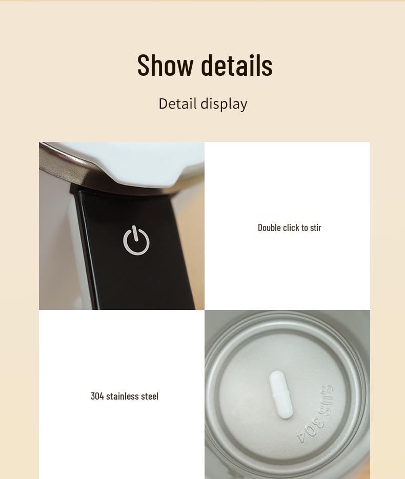 Intelligenter magnetischer Rührbecher: Tragbarer Temperaturmessender Kaffee-, Smoothie- & Protein-Shaker