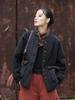 2025 Winter Women's Quilted Ramie Jacket with Frog Button and Stand Collar